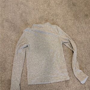 Aritzia TNA Heather Gray Turtleneck Top